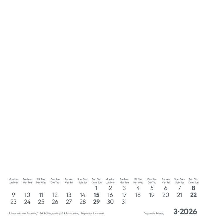 Produktbild: Kreativ-Kalender weiß 2026 - 16x17 cm - Foto, Malen, Basteln - datiert - Kreativkalender - Foto-Kalender - Alpha Edition