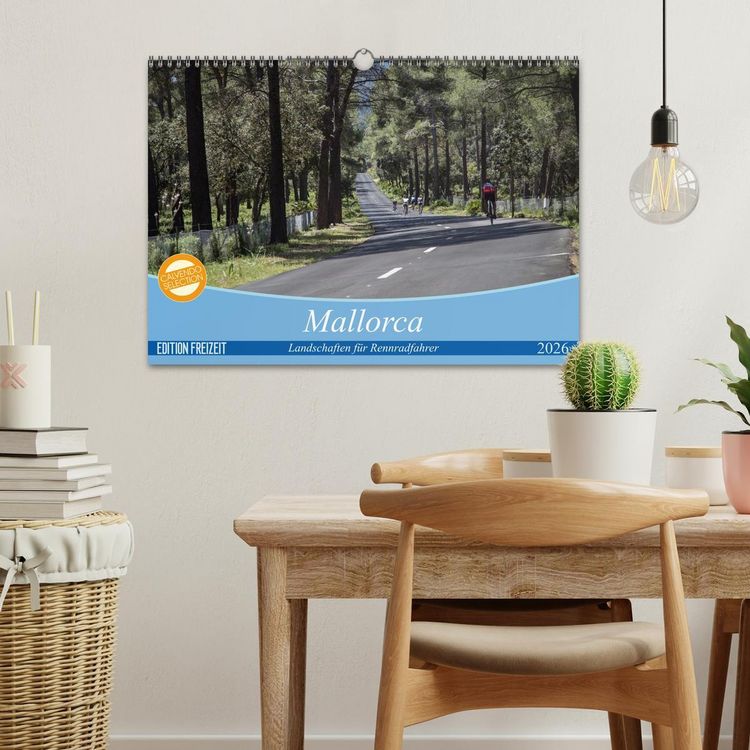 Produktbild: Mallorca: Die sch&ouml;nsten Landschaften f&uuml;r Rennradfahrer (Wandkalender 2026 DIN A3 quer), CALVENDO Monatskalender