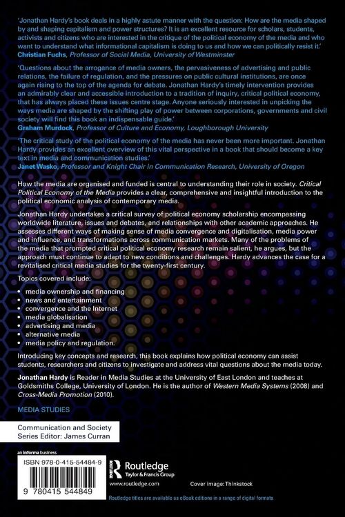 Produktbild: Critical Political Economy of the Media