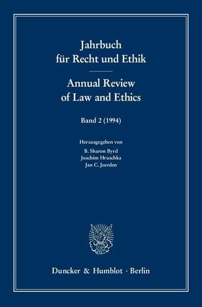 Produktbild: Jahrbuch f&uuml;r Recht und Ethik - Annual Review of Law and Ethics.