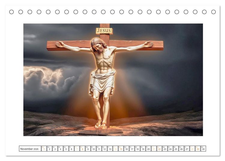 Produktbild: Durch das Jahr mit Jesus (Tischkalender 2026 DIN A5 quer), CALVENDO Monatskalender