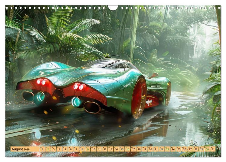 Produktbild: Futuristische Boliden - Asiatisch inspiriert (Wandkalender 2026 DIN A3 quer), CALVENDO Monatskalender