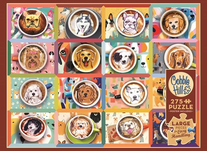 Produktbild: COBBLE HILL PUZZLES - Welpen Kaffee 275 Teile
