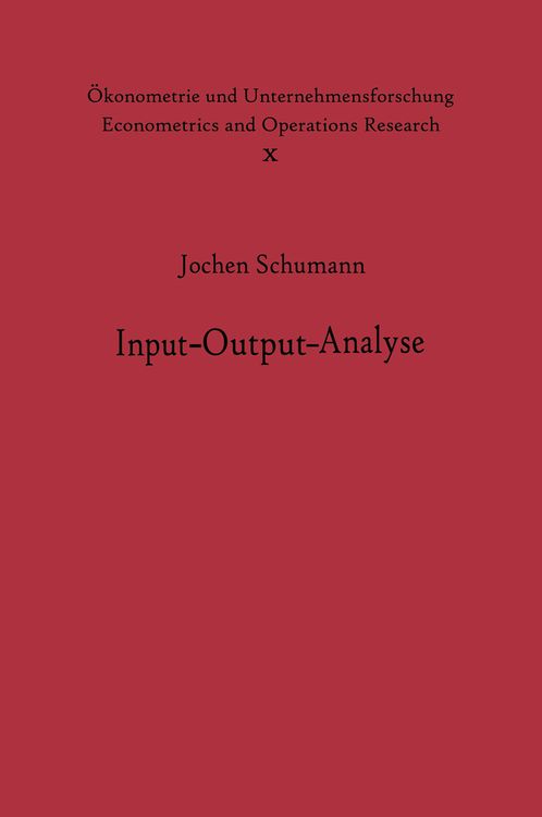 Produktbild: Input-Output-Analyse