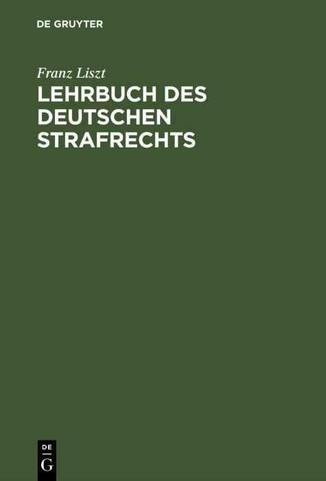 Produktbild: Lehrbuch des deutschen Strafrechts