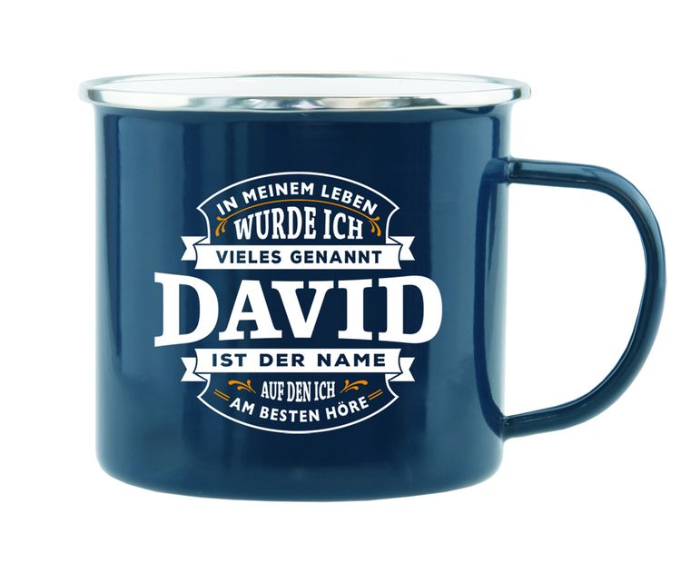 Produktbild: HTI-Living Echter Kerl Emaille Becher David Echter Kerl Emaille Becher David
