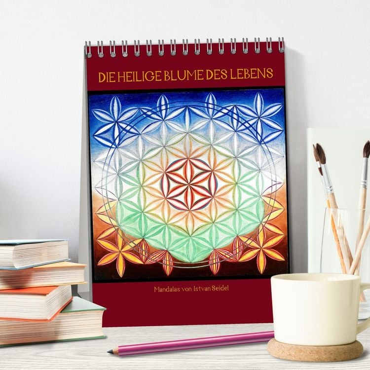 Produktbild: Die heilige Blume des Lebens - Mandalas von Istvan Seidel (Tischkalender 2026 DIN A5 hoch), CALVENDO Monatskalender