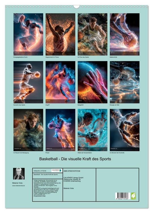 Produktbild: Basketball - Die visuelle Kraft des Sports (Wandkalender 2026 DIN A2 hoch), CALVENDO Monatskalender