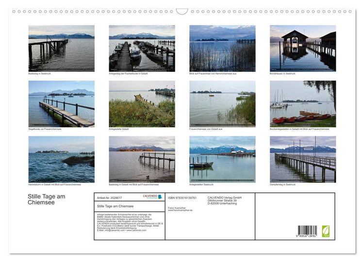 Produktbild: Stille Tage am Chiemsee (Wandkalender 2026 DIN A2 quer), CALVENDO Monatskalender