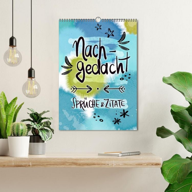Produktbild: Nachgedacht-Spr&uuml;che und Zitate (Wandkalender 2026 DIN A3 hoch), CALVENDO Monatskalender
