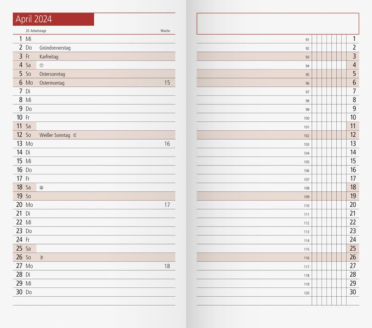 Produktbild: PlankalenderTM11Ersatzkalender1M/2S