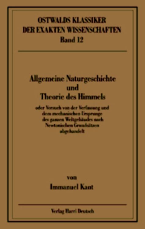 Bild vom Artikel Allgemeine Naturgeschichte und Theorie des Himmels (Kant) vom Autor Immanuel Kant