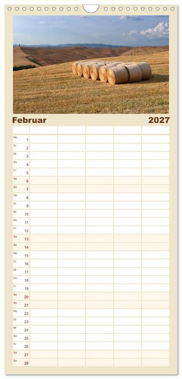 Produktbild: Familienplaner 2027 - Crete Senesi - Highlights einer einzigartigen Region mit 5 Spalten (Wandkalender, 21 x 45 cm) CALVENDO