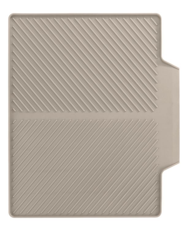 Produktbild: Abtropfmatte Mod. Nelia, beige, Kunststoff, 34x40x3 cm, geneigte Fl&auml;che f&uuml;r Wasserablauf