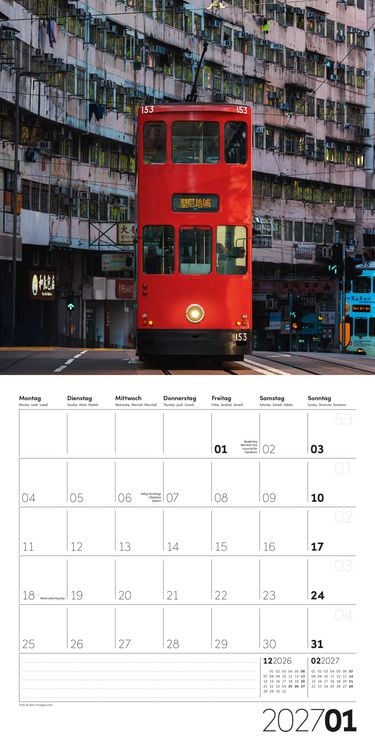 Produktbild: Die Farbe Rot Kalender 2027 - 30x30 - Art12