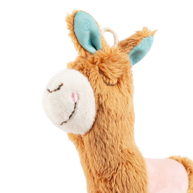 Produktbild: Sigikid 43434 - Greifling Rassel Lama, Red Stars, Pl&uuml;sch, 14 cm