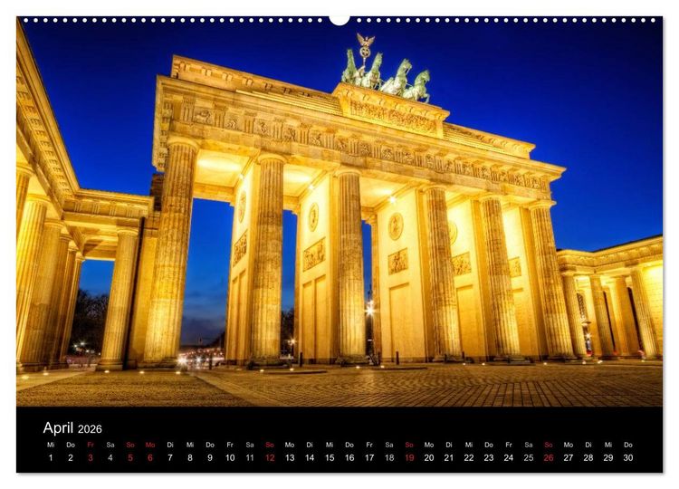 Produktbild: Colors of Berlin 2026 (Wandkalender 2026 DIN A2 quer), CALVENDO Monatskalender