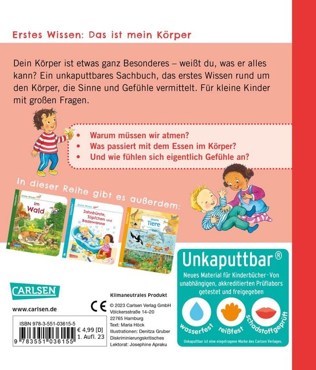 Produktbild: Unkaputtbar: Erstes Wissen: Das ist mein K&ouml;rper