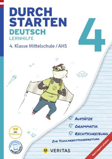 Produktbild: Durchstarten Deutsch 4. Klasse Mittelschule/AHS Lernhilfe