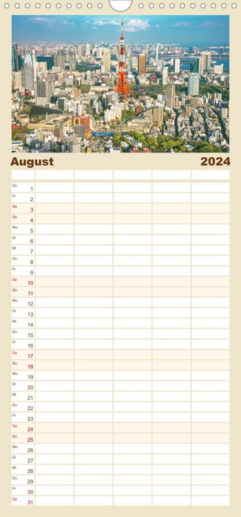 Produktbild: Familienplaner Tokio entdecken (Wandkalender 2023 , 21 cm x 45 cm, hoch)