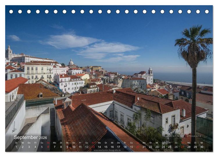 Produktbild: Zauberhaftes Lissabon (Tischkalender 2026 DIN A5 quer), CALVENDO Monatskalender