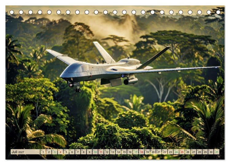 Produktbild: Drohnen - Weltweit (Tischkalender 2027 DIN A5 quer), CALVENDO Monatskalender