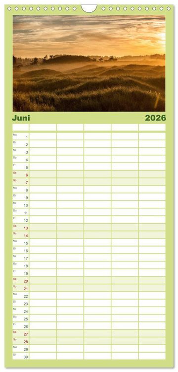 Produktbild: Familienplaner 2026 - Traumziel D&auml;nemark mit 5 Spalten (Wandkalender, 21 x 45 cm) CALVENDO