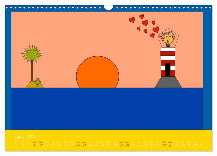 Produktbild: Lighthouse lights my way (Wall Calendar 2026 DIN A3 landscape), CALVENDO 12 Month Wall Calendar