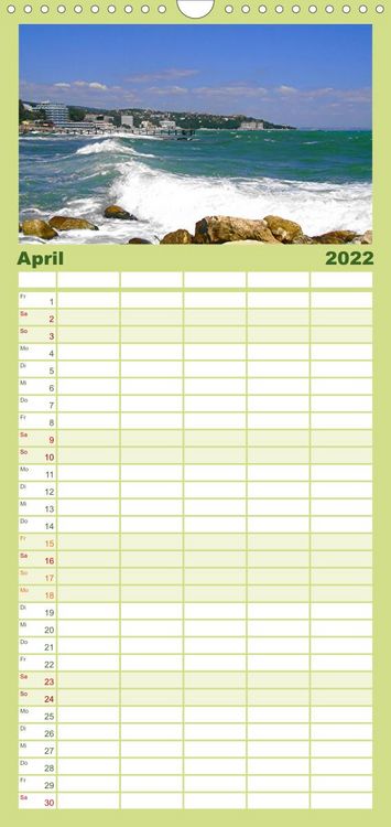 Produktbild: Familienplaner Bulgarien, von Varna bis zum Kap Kaliakra (Wandkalender 2022 , 21 cm x 45 cm, hoch)