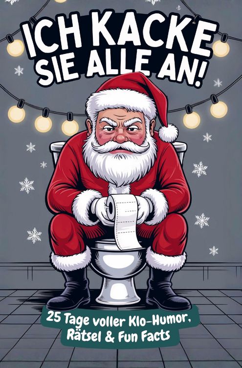 Produktbild: Ich kacke sie alle an! Der Klo-Adventskalender mit dem grantigen Weihnachtsmann - 25 Tage voller Klo-Humor, R&auml;tsel & Fun Facts. Das perfekte Geschenk