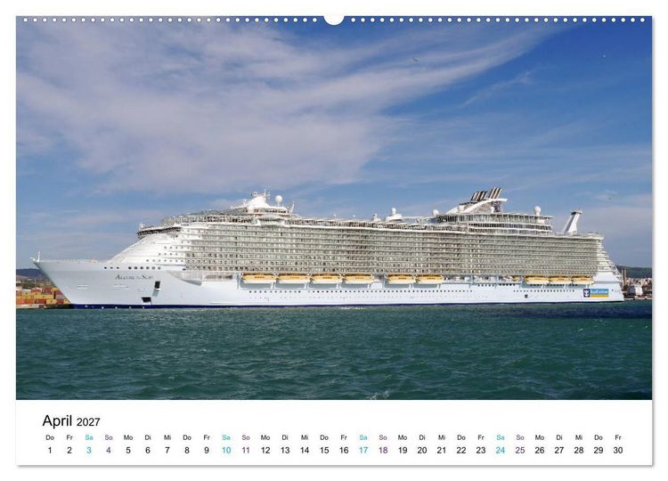 Produktbild: Riesen der Meere - Kreuzfahrtschiffe (hochwertiger Premium Wandkalender 2027 DIN A2 quer), Kunstdruck in Hochglanz
