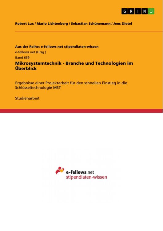 Produktbild: Mikrosystemtechnik - Branche und Technologien im &Uuml;berblick
