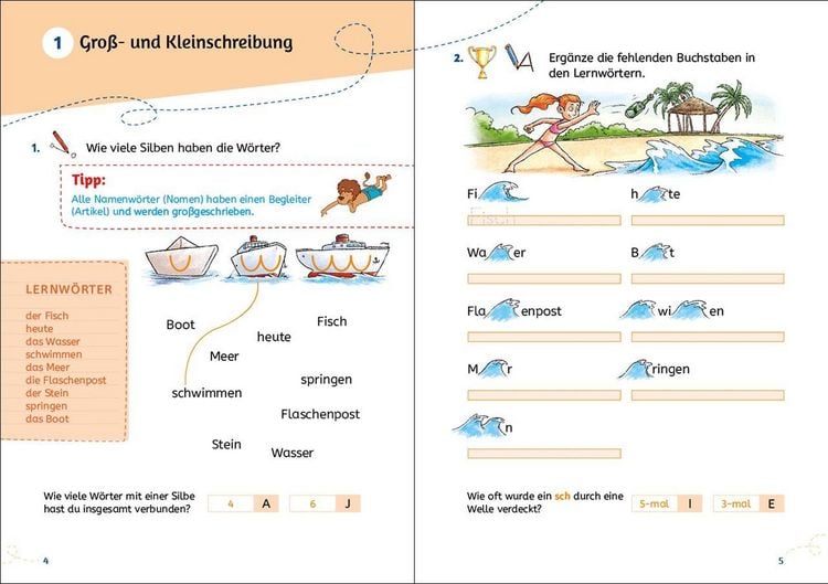 Produktbild: Lesel&ouml;wen Lernhilfen - Diktat-Training und Lernw&ouml;rter - 3. Klasse
