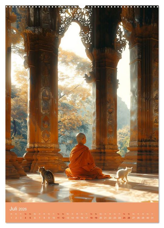 Produktbild: Meditative Stille (hochwertiger Premium Wandkalender 2026 DIN A2 hoch), Kunstdruck in Hochglanz