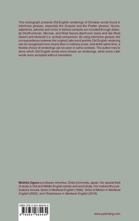 Produktbild: Christian and Related Terms Used in Interlinear Glosses in the Old English Period