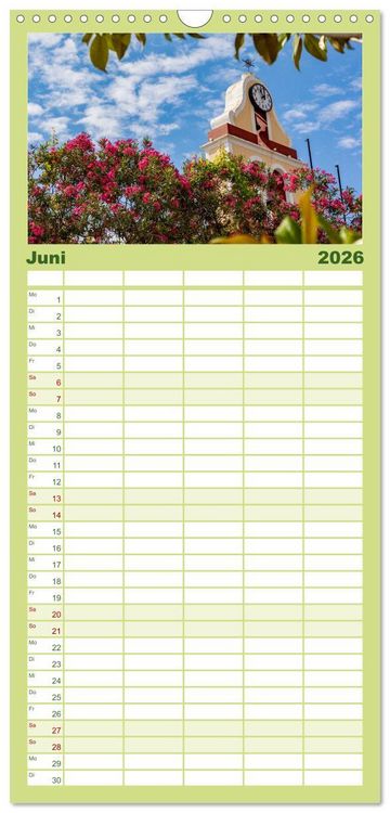 Produktbild: Familienplaner 2026 - Kefalonia Kleine Juwelen im Ionischen Meer mit 5 Spalten (Wandkalender, 21 x 45 cm) CALVENDO