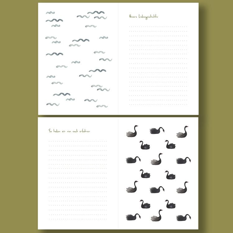 Produktbild: Schwangerschaftstagebuch - 9 Monate - Zwillinge - Schwan