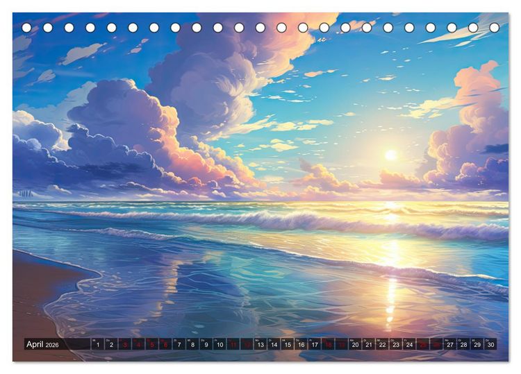 Produktbild: Inspirierende Str&auml;nde (Tischkalender 2026 DIN A5 quer), CALVENDO Monatskalender