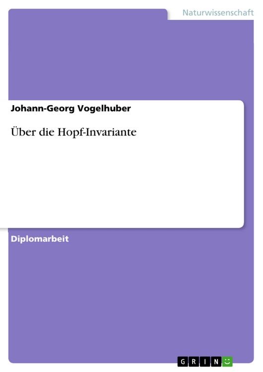 Produktbild: &Uuml;ber die Hopf-Invariante