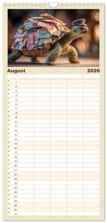 Produktbild: Familienplaner 2026 - Die Chaos GmbH - Tierisch faule Kollegen mit 5 Spalten (Wandkalender, 21 x 45 cm) CALVENDO