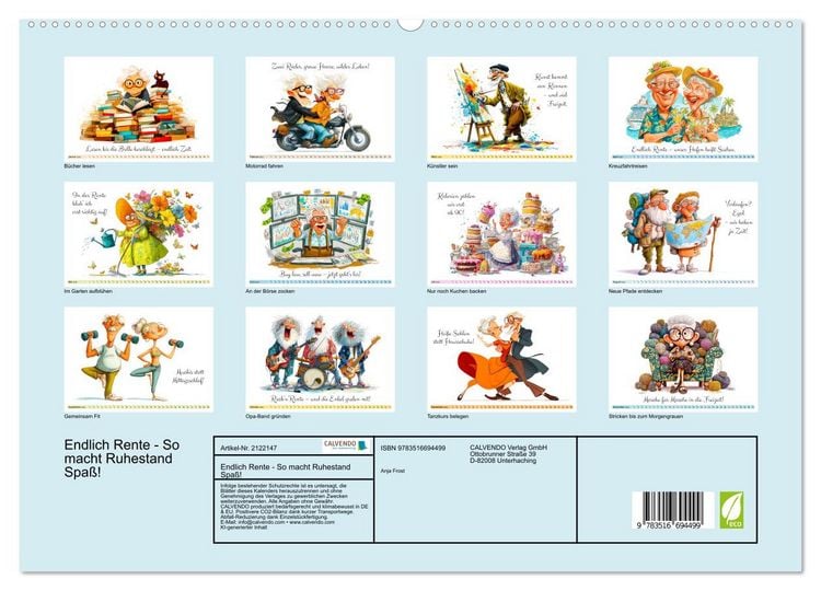Produktbild: Endlich Rente - So macht Ruhestand Spa&szlig;! (hochwertiger Premium Wandkalender 2026 DIN A2 quer), Kunstdruck in Hochglanz