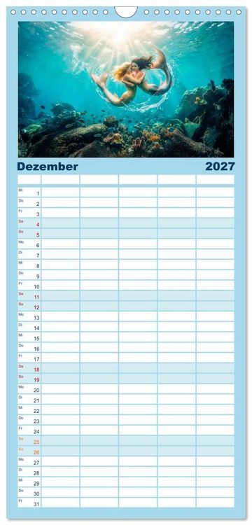 Produktbild: Familienplaner 2027 - Sirenen - die unheimliche Verlockung mit 5 Spalten (Wandkalender, 21 x 45 cm) CALVENDO
