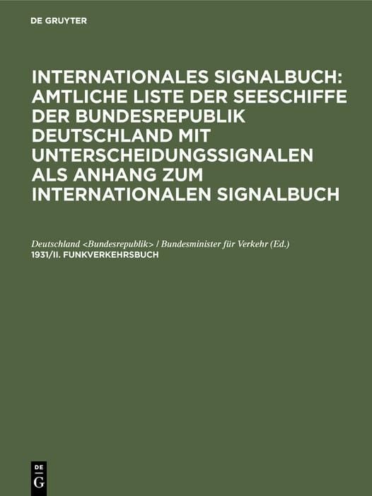 Produktbild: 1931/II. Funkverkehrsbuch