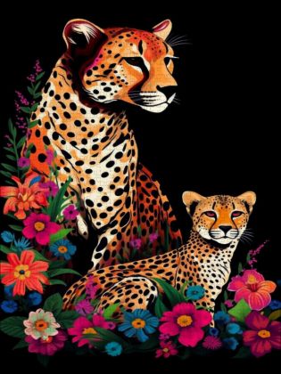 Produktbild: CALVENDO Puzzle Geparden | 1000 Teile Lege-Gr&ouml;&szlig;e 64x48cm Foto-Puzzle f&uuml;r gl&uuml;ckliche Stunden