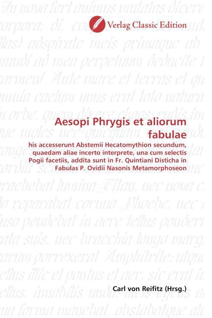 Produktbild: Aesopi Phrygis et aliorum fabulae