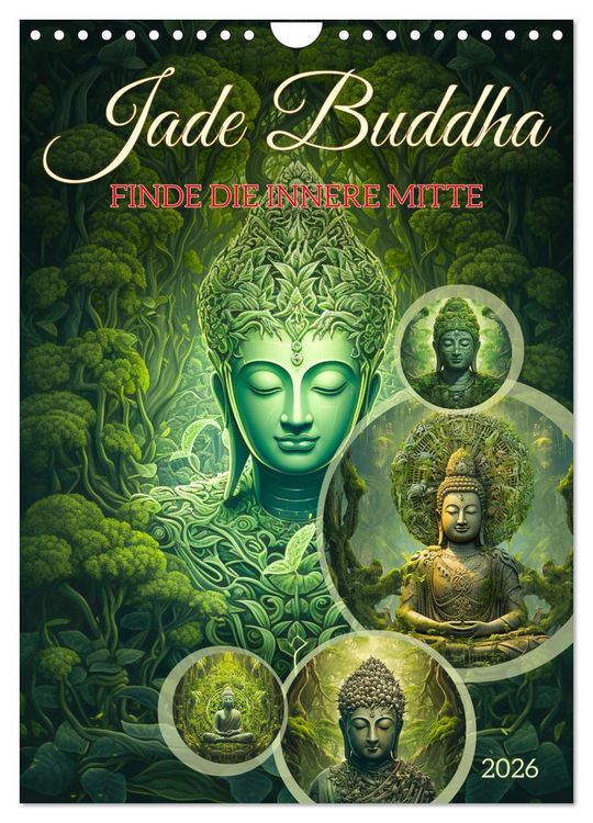 Produktbild: Jade Buddha - Finde die innere Mitte (Wandkalender 2026 DIN A4 hoch), CALVENDO Monatskalender