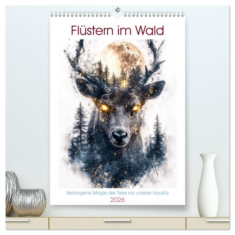 Produktbild: Fl&uuml;stern im Wald (hochwertiger Premium Wandkalender 2026 DIN A2 hoch), Kunstdruck in Hochglanz