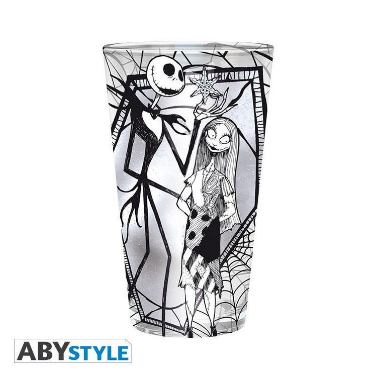Produktbild: NIGHTMARE BEFORE XMAS - Large Glass - 400ml - Jack & Sally - box