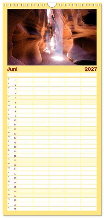 Produktbild: Familienplaner 2027 - USA S&uuml;dwesten - Atemberaubende Aussichten mit 5 Spalten (Wandkalender, 21 x 45 cm) CALVENDO