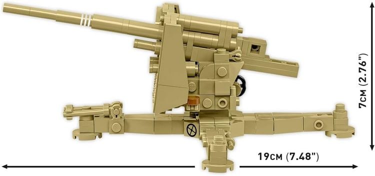Produktbild: COBI Historical Collection 3141 - 8.8 cm Flak 18, WWII, Bausatz 1:35, 232/1 Klemmbausteine